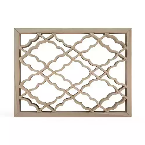 Kawariginnanbishi wooden lattice pattern 3D print model