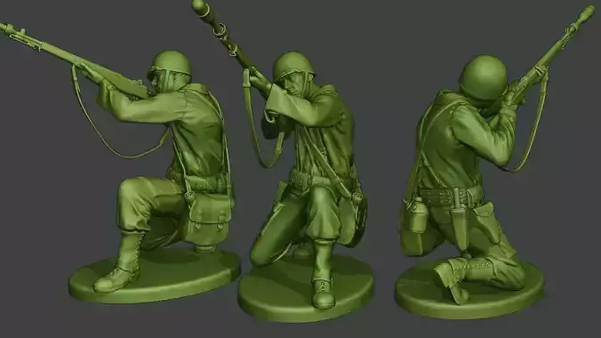 American soldier ww2 M7 Grenade A10 3D print model