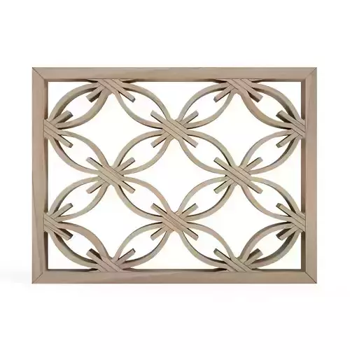 Hishishippokagero wooden frame with ornate design 3D print model