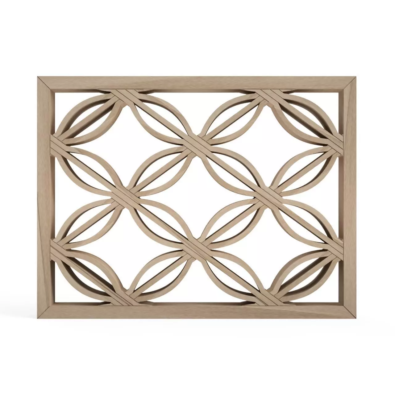 Shippomiebishi wooden frame with intricate design 3D print model_0