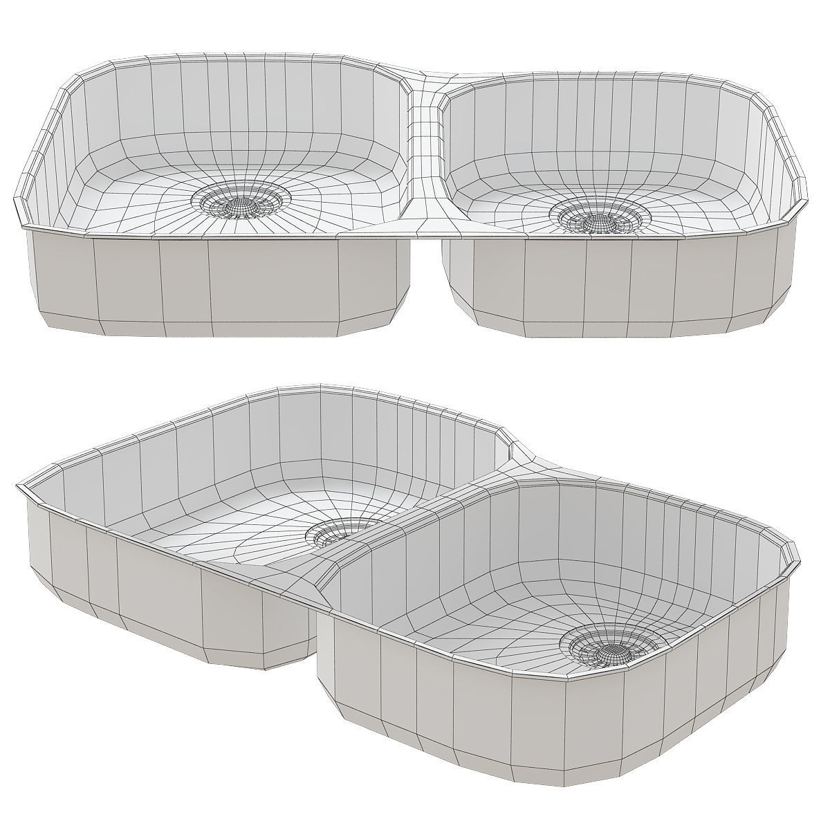 Washbasins Furniture 3d model Low-poly 3D model_3