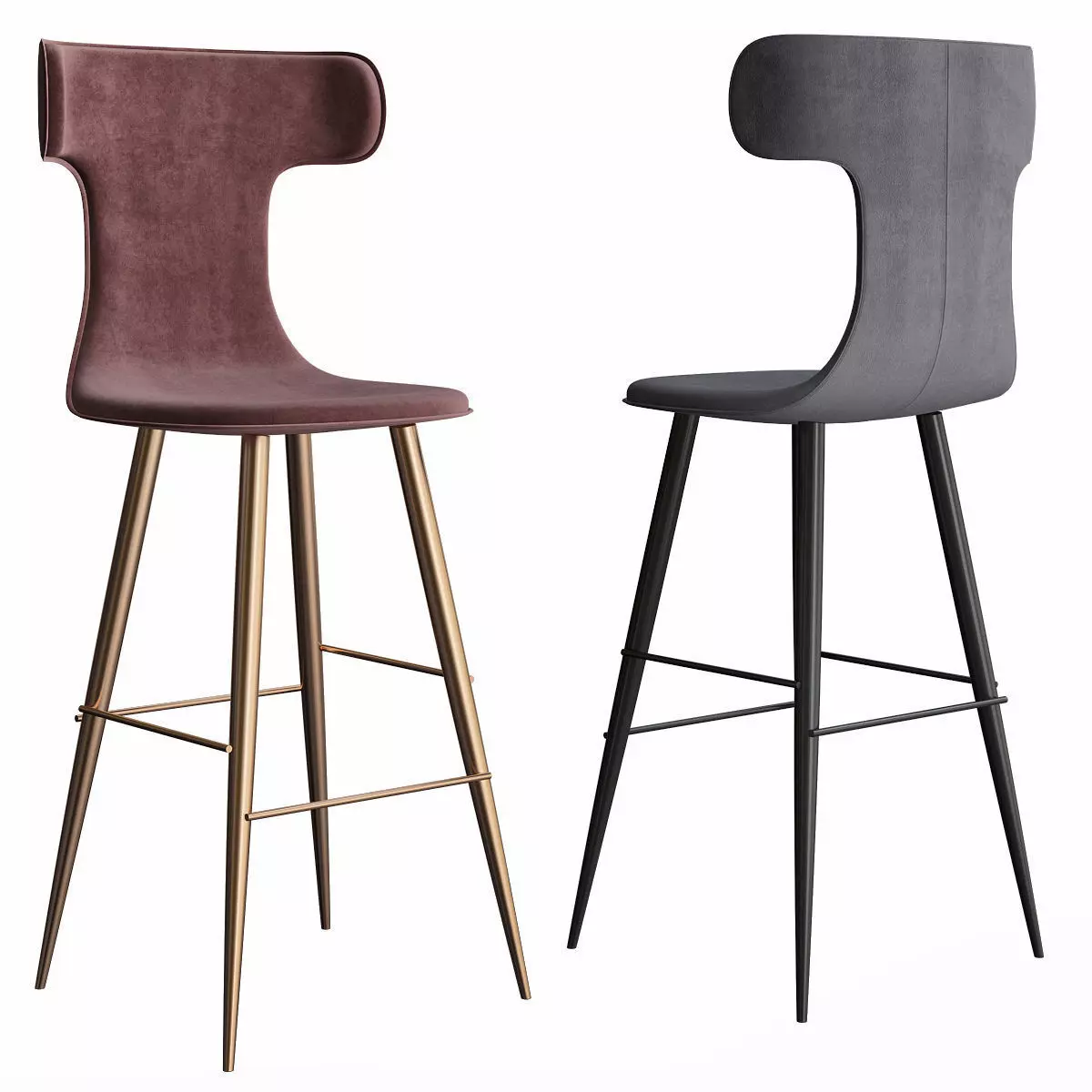 Holy - Sg Bar Stool low poly 3d model Low-poly 3D model_0