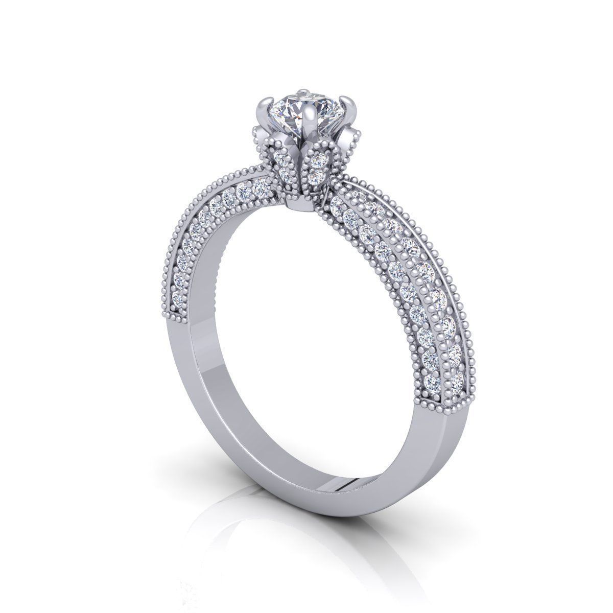 Solitaire Ring 10 3D print model_6