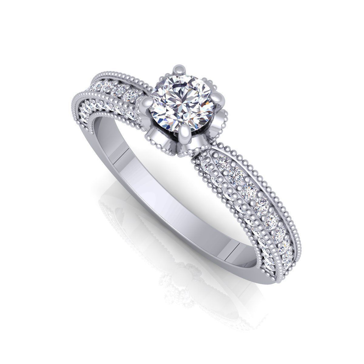Solitaire Ring 10 3D print model_17