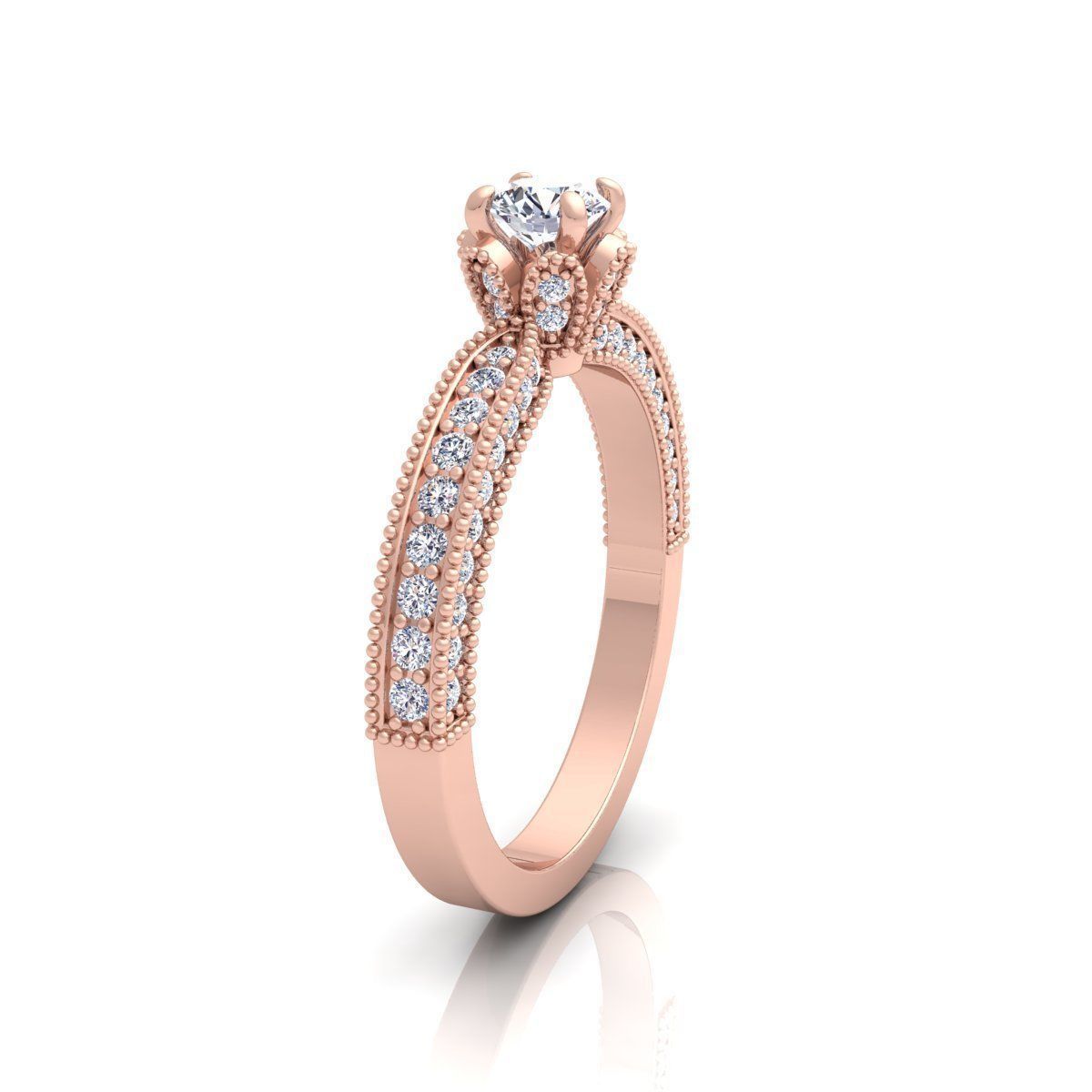 Solitaire Ring 10 3D print model_9