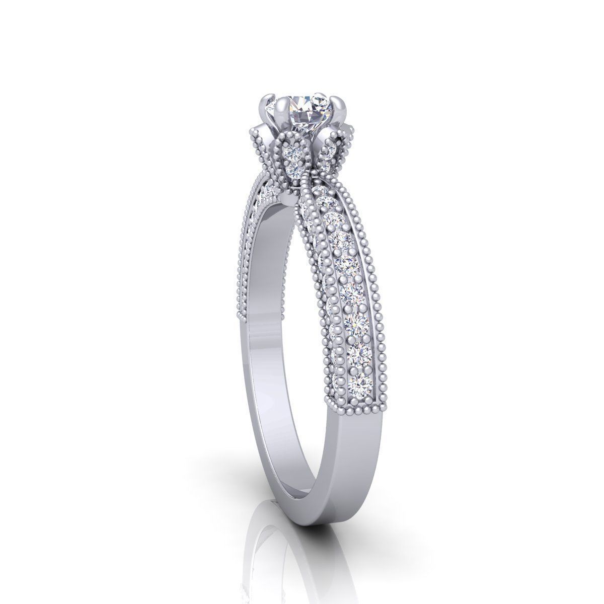 Solitaire Ring 10 3D print model_5