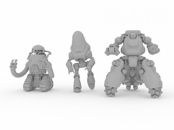 Miniatures Bot 3D Fallout STL 3D print model