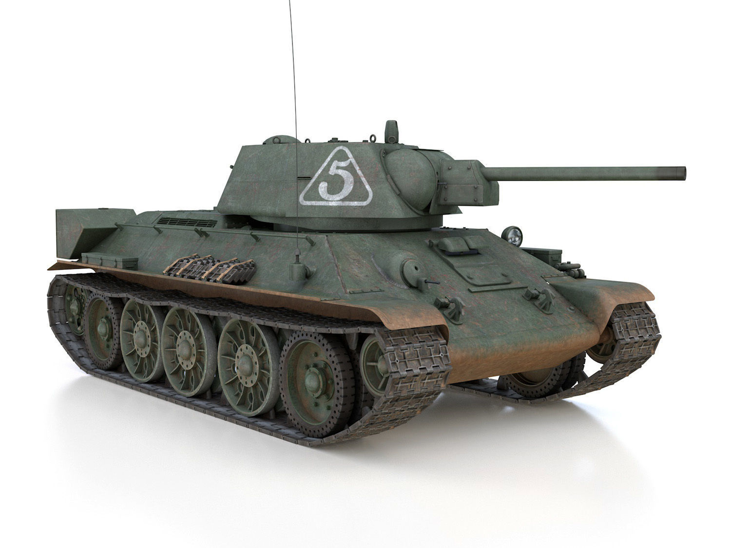 T-34-76 - Model 1942 - Soviet medium tank - 5 3D model_6