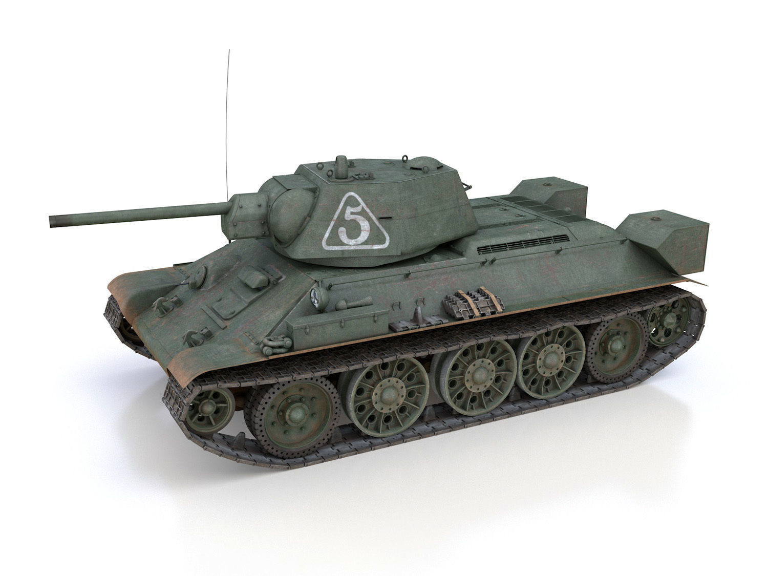 T-34-76 - Model 1942 - Soviet medium tank - 5 3D model_2