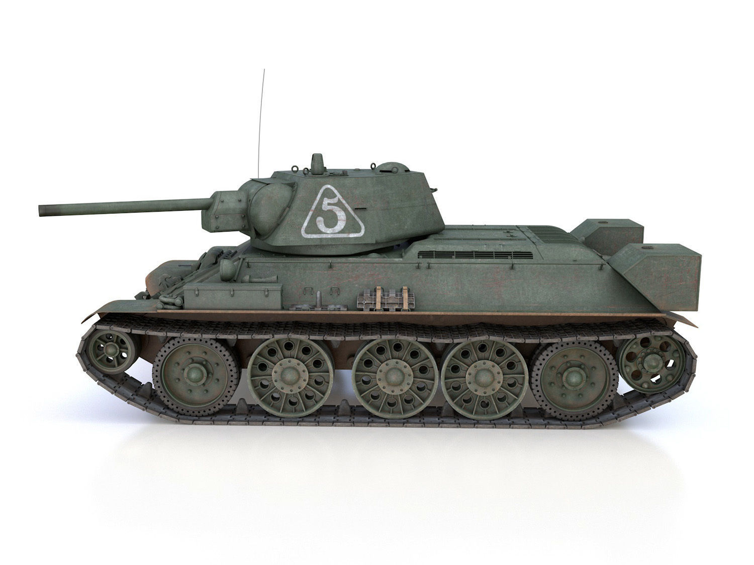 T-34-76 - Model 1942 - Soviet medium tank - 5 3D model_3