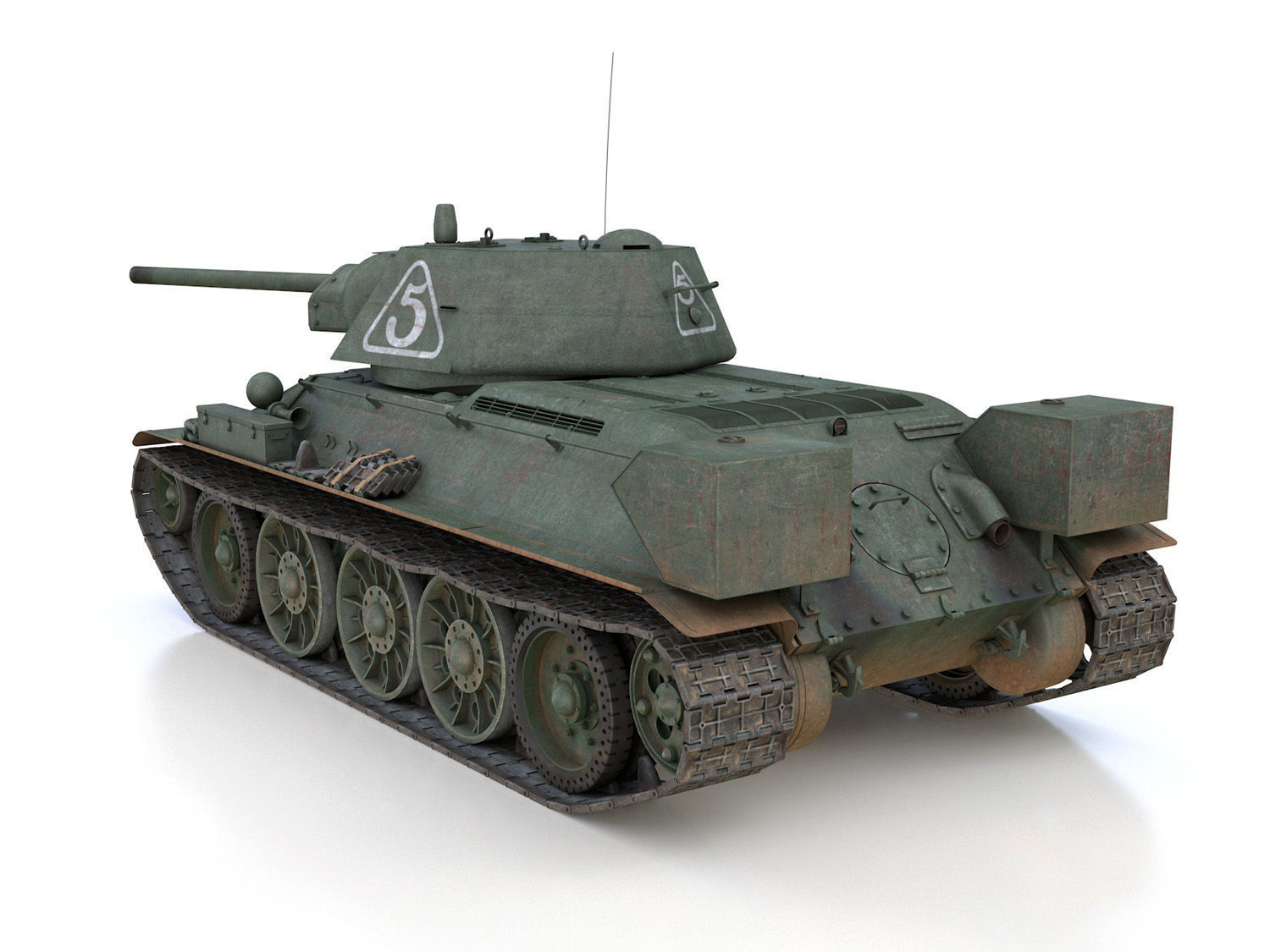 T-34-76 - Model 1942 - Soviet medium tank - 5 3D model_4