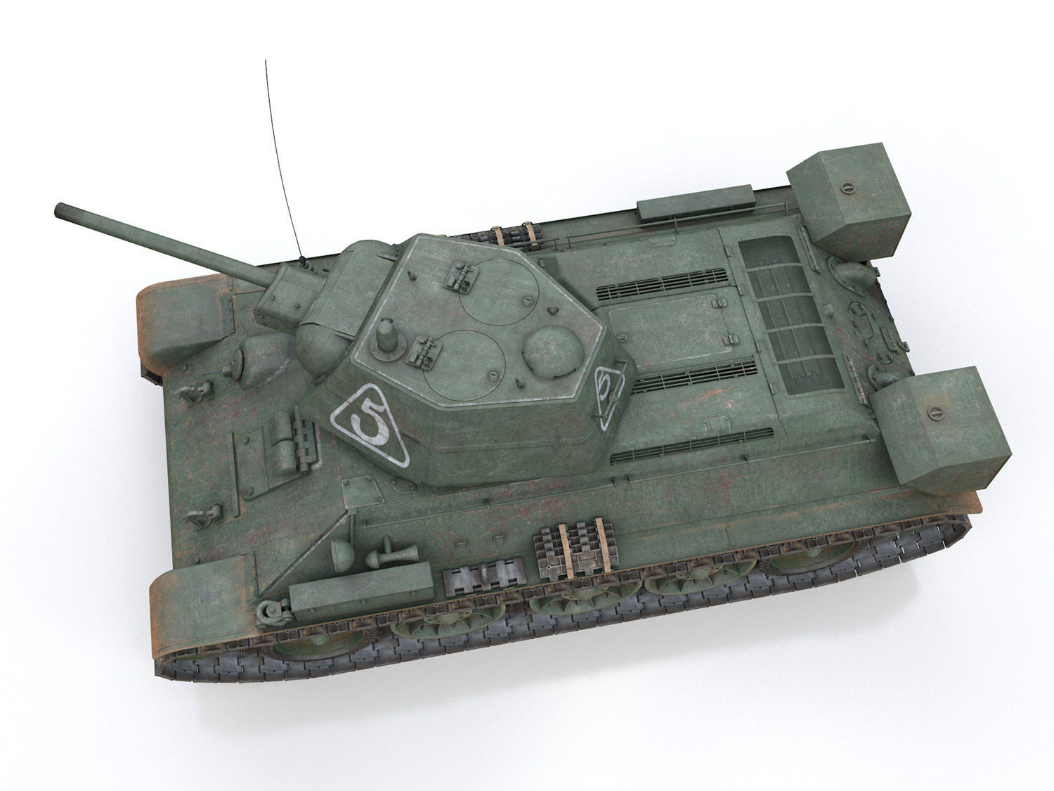 T-34-76 - Model 1942 - Soviet medium tank - 5 3D model_8