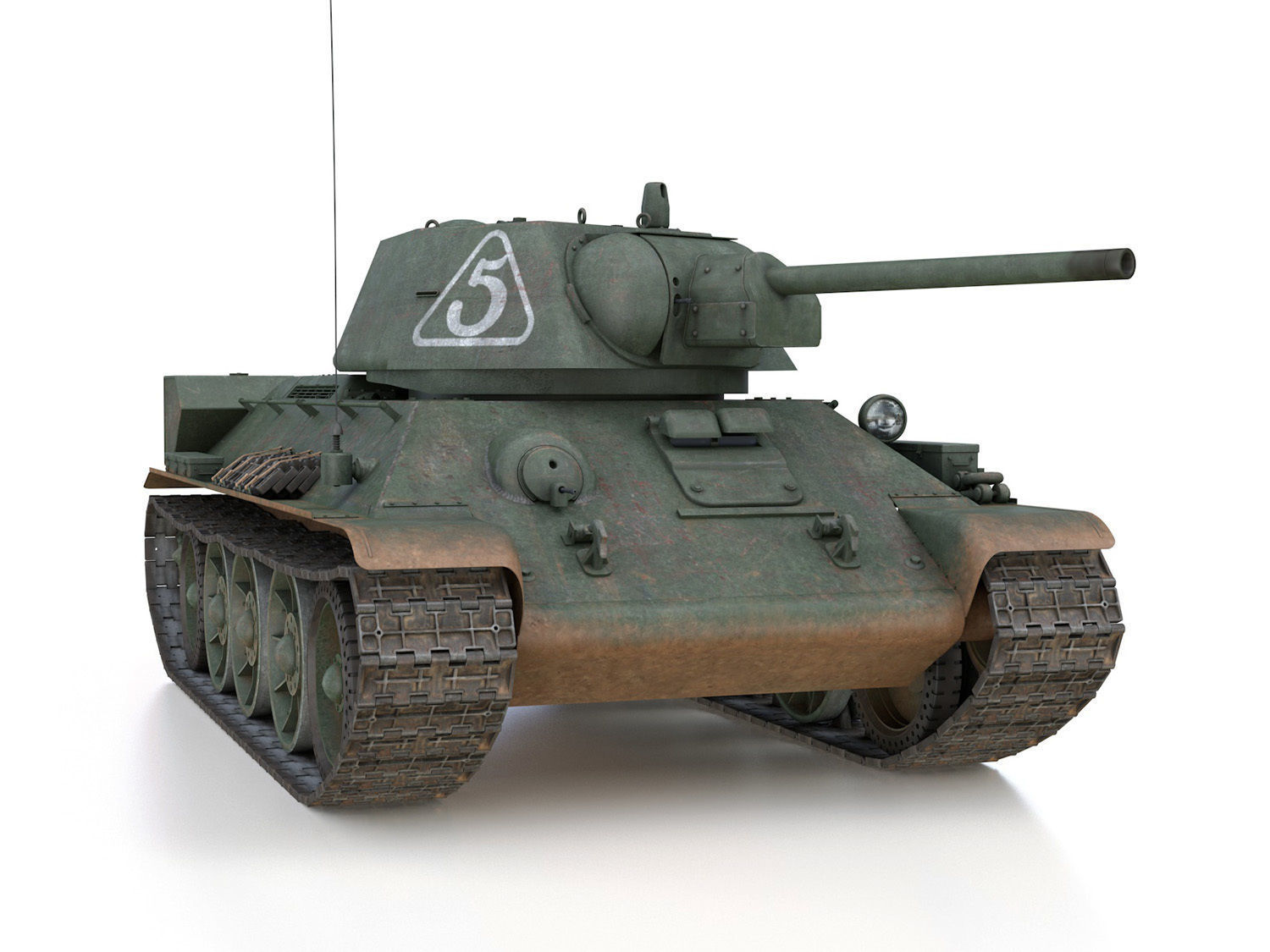 T-34-76 - Model 1942 - Soviet medium tank - 5 3D model_7