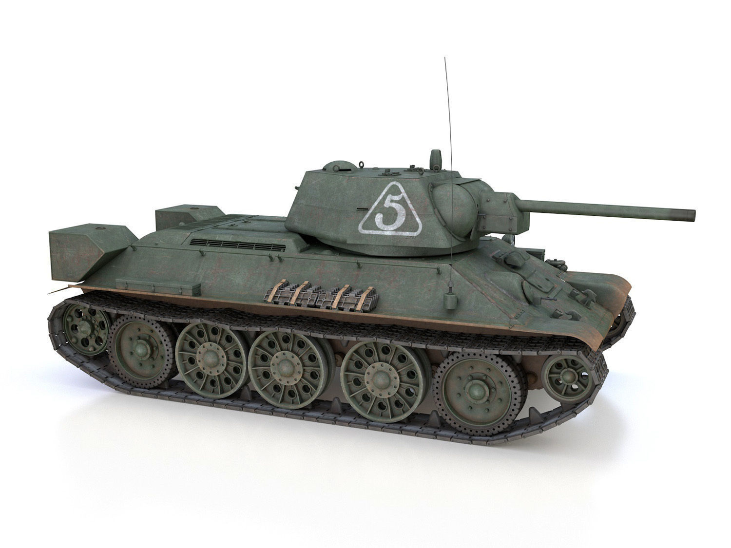 T-34-76 - Model 1942 - Soviet medium tank - 5 3D model_5