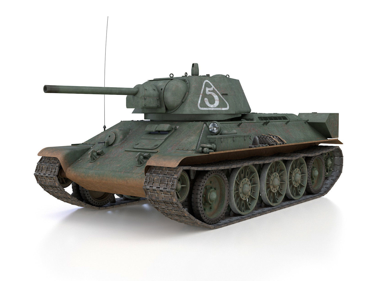 T-34-76 - Model 1942 - Soviet medium tank - 5 3D model_1