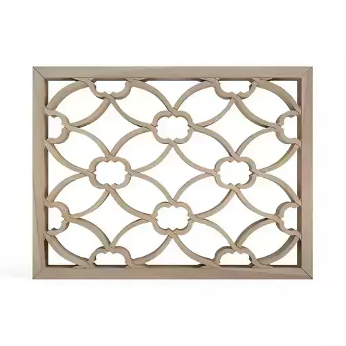 Komochitakarabishi ornate wooden frame with lattice design 3D print model