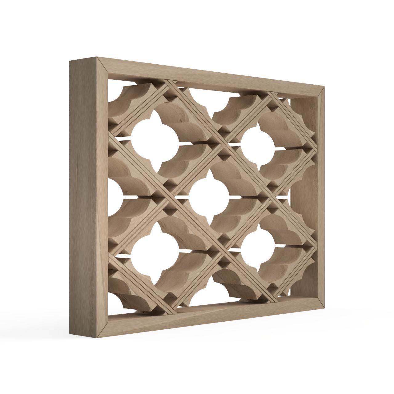 Hanagatamokkobishi lattice wall sconce 3D print model_2