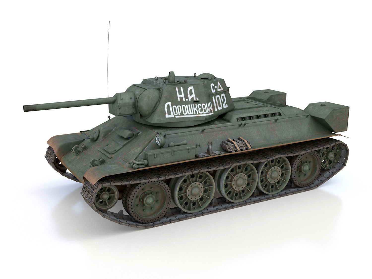 T-34-76 - Model 1942 - Soviet medium tank - 102 3D model_2