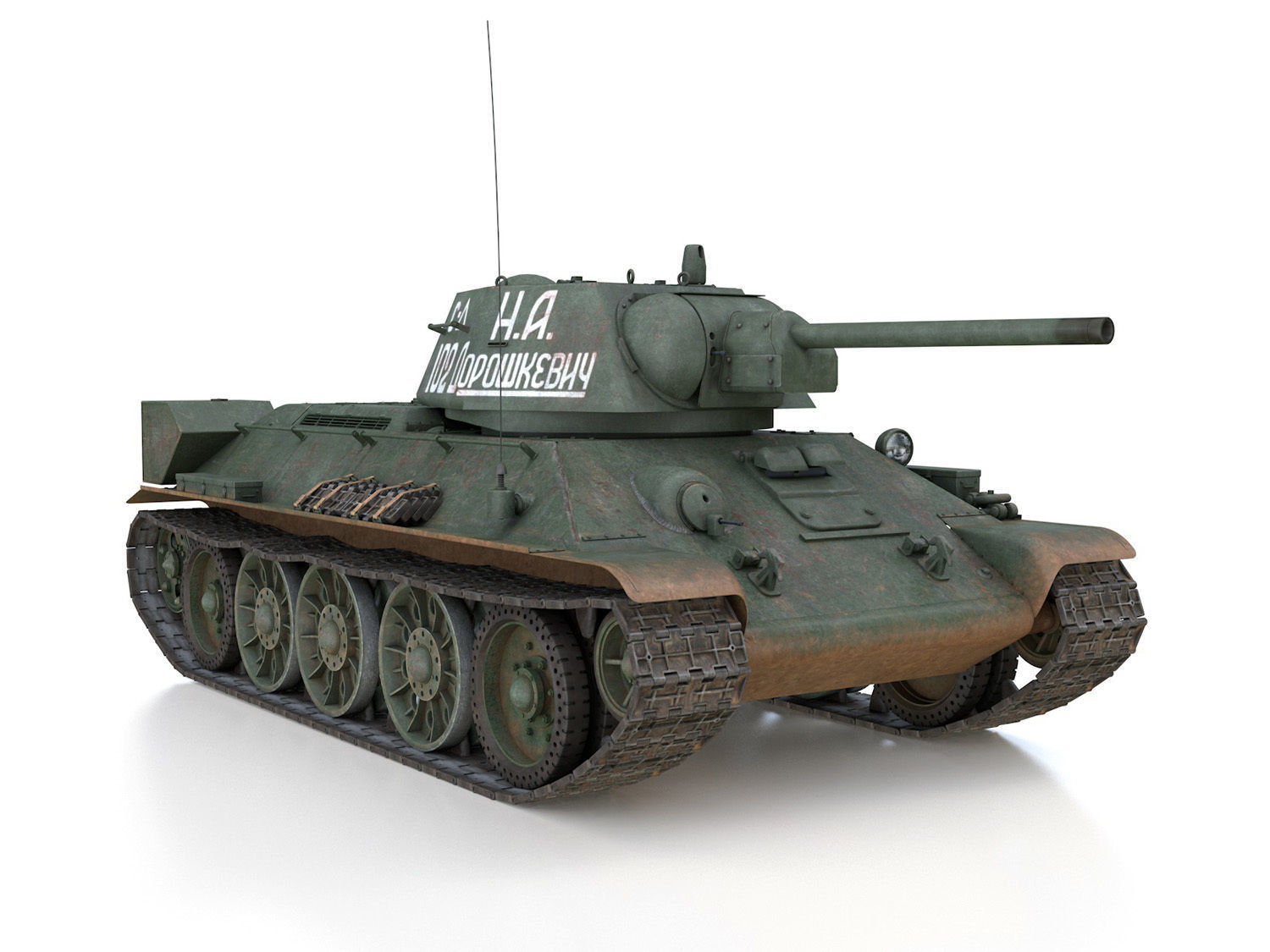 T-34-76 - Model 1942 - Soviet medium tank - 102 3D model_8