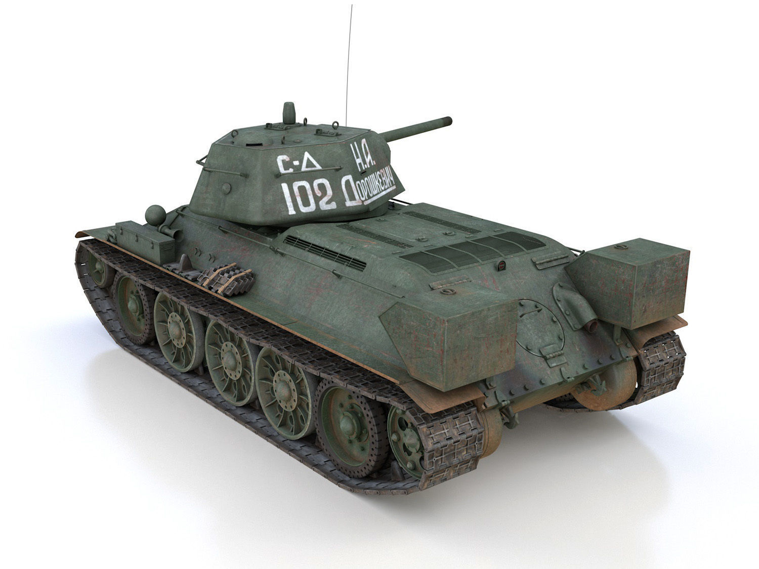 T-34-76 - Model 1942 - Soviet medium tank - 102 3D model_4