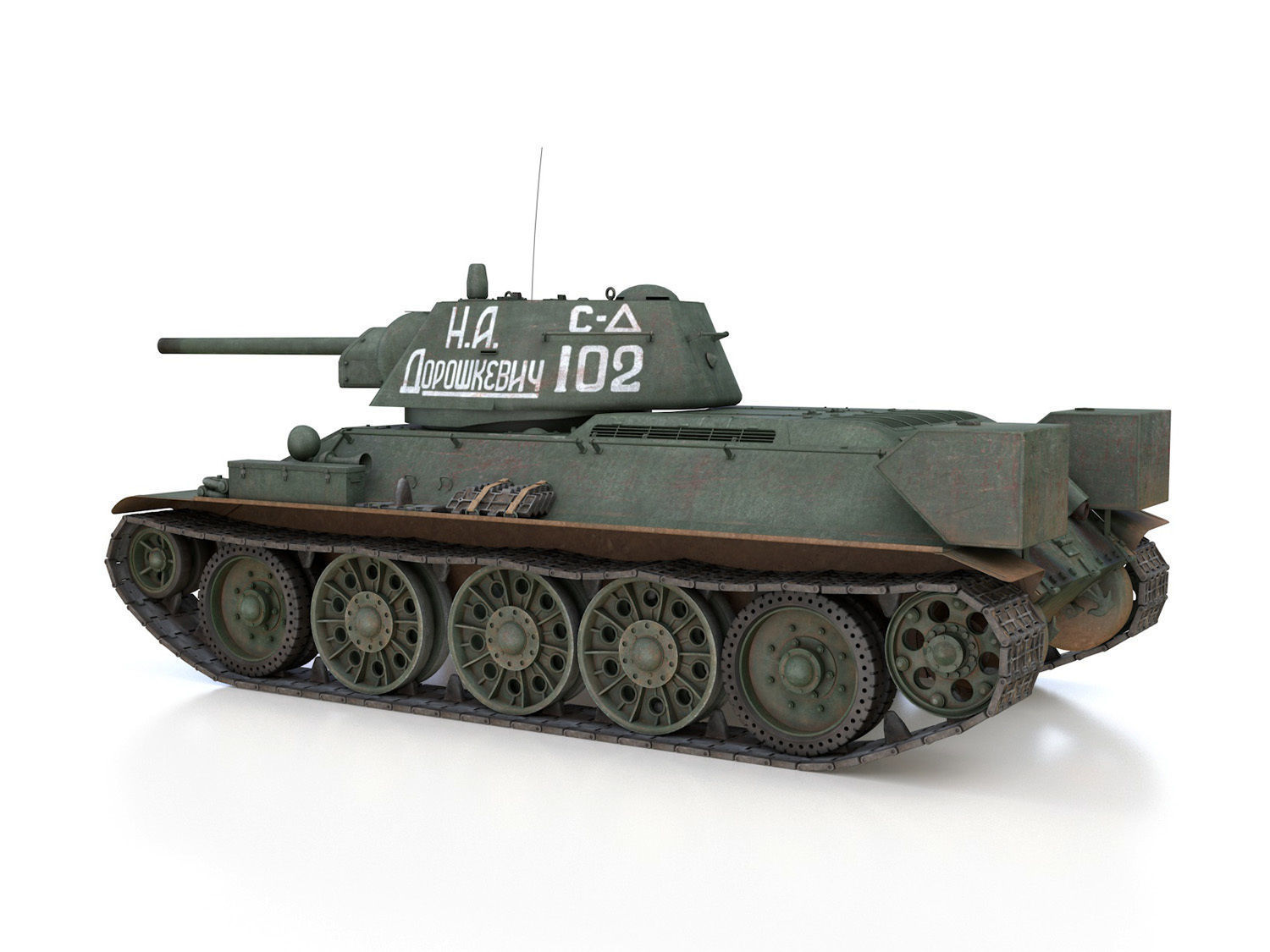 T-34-76 - Model 1942 - Soviet medium tank - 102 3D model_3