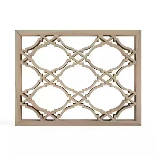 Chochinbishi wooden frame with ornate design 3D print model