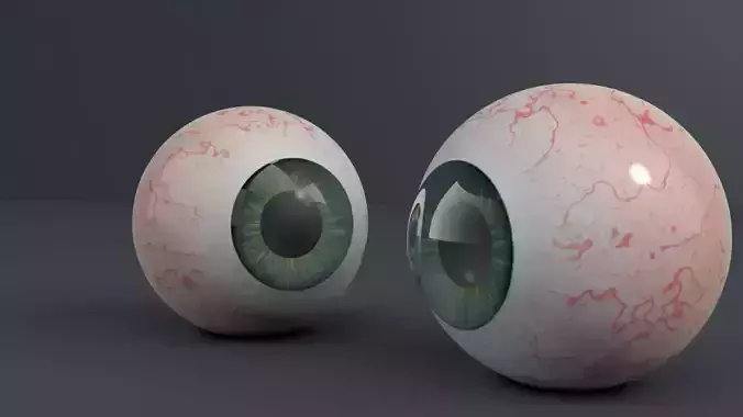 Human eye Photorealistic  low-poly 3d model