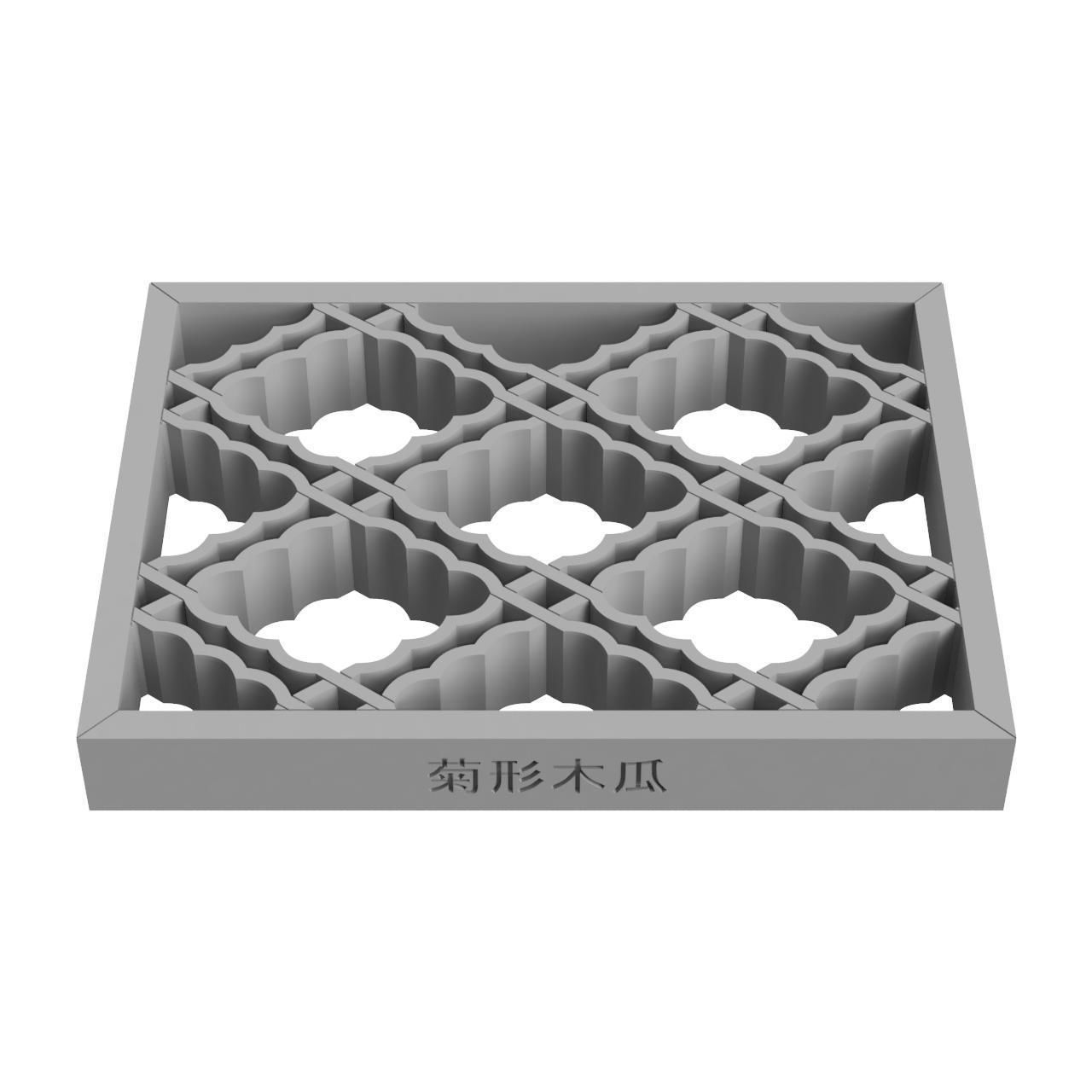 Kikugatamokko lattice wall sconce 3D print model_3