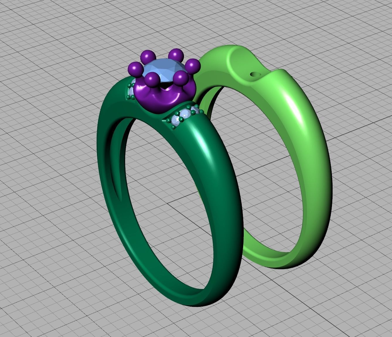 Promise Solitaire ring 4mm Stone Own design 3dmodel 3D print model_19