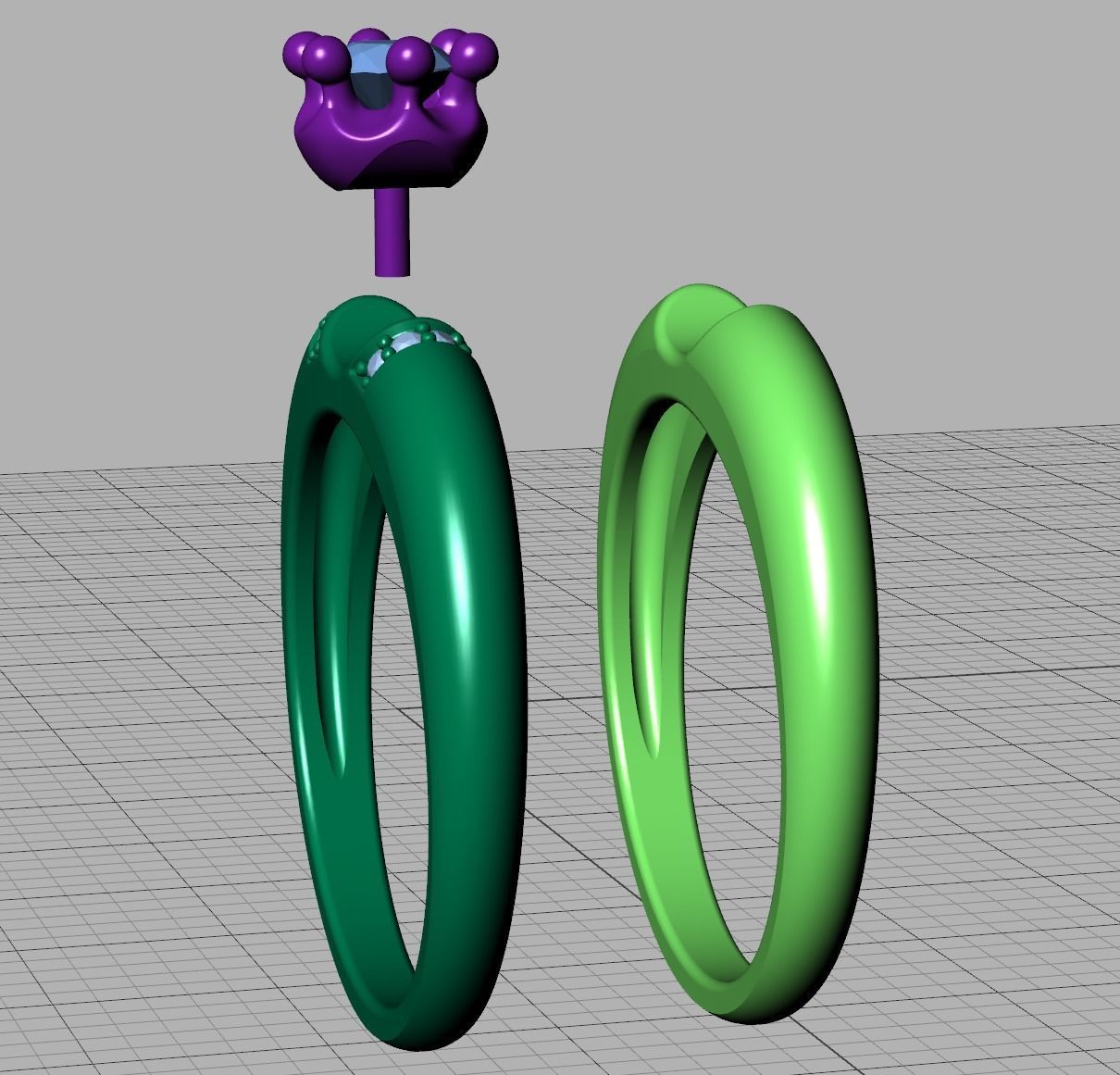 Promise Solitaire ring 4mm Stone Own design 3dmodel 3D print model_17