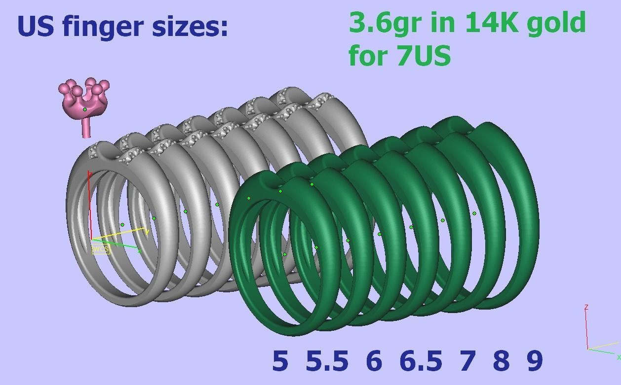 Promise Solitaire ring 4mm Stone Own design 3dmodel 3D print model_15