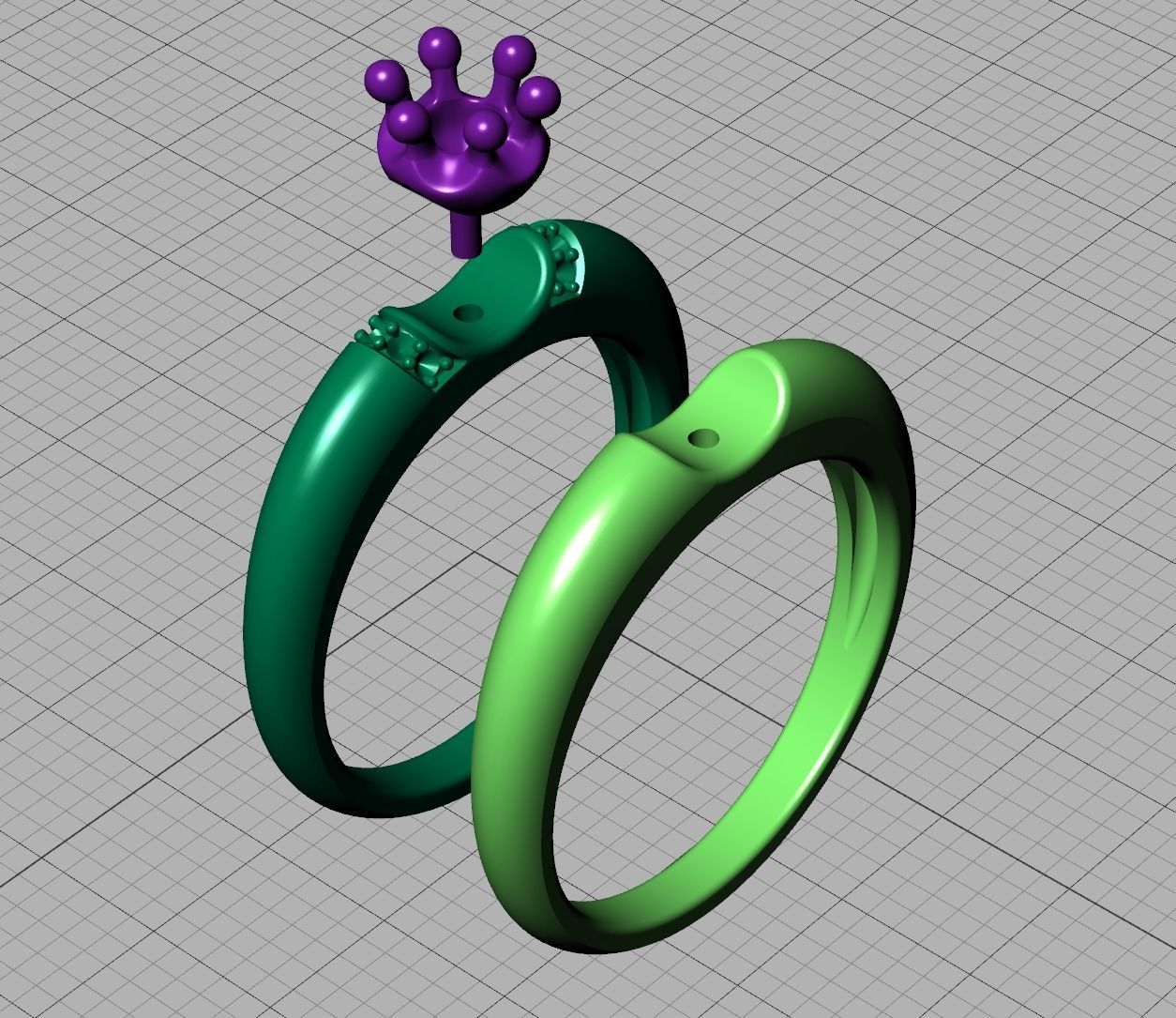 Promise Solitaire ring 4mm Stone Own design 3dmodel 3D print model_18