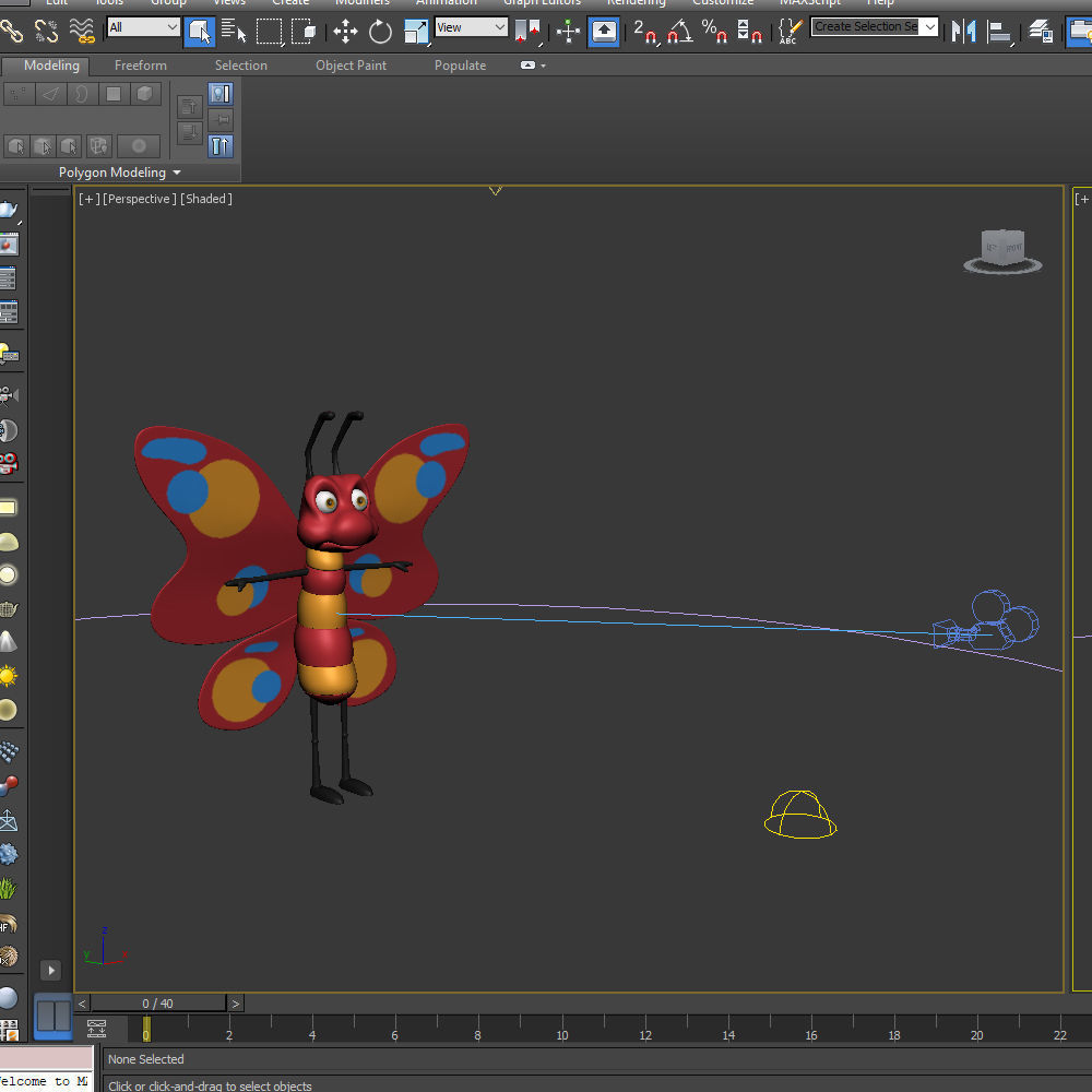 Butterfly Cartoon 3D model_20