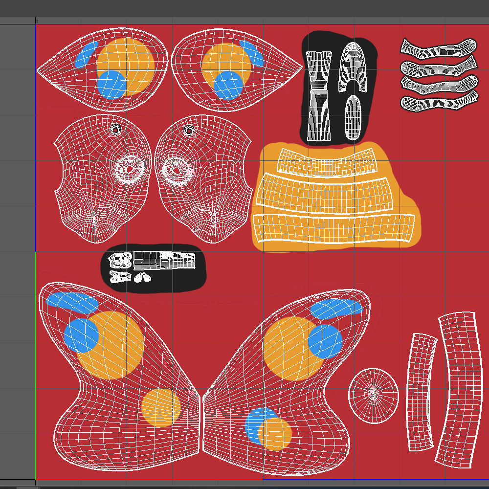 Butterfly Cartoon 3D model_22