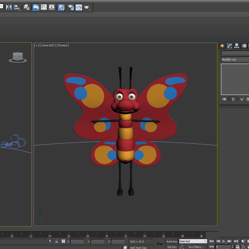 Butterfly Cartoon 3D model_21
