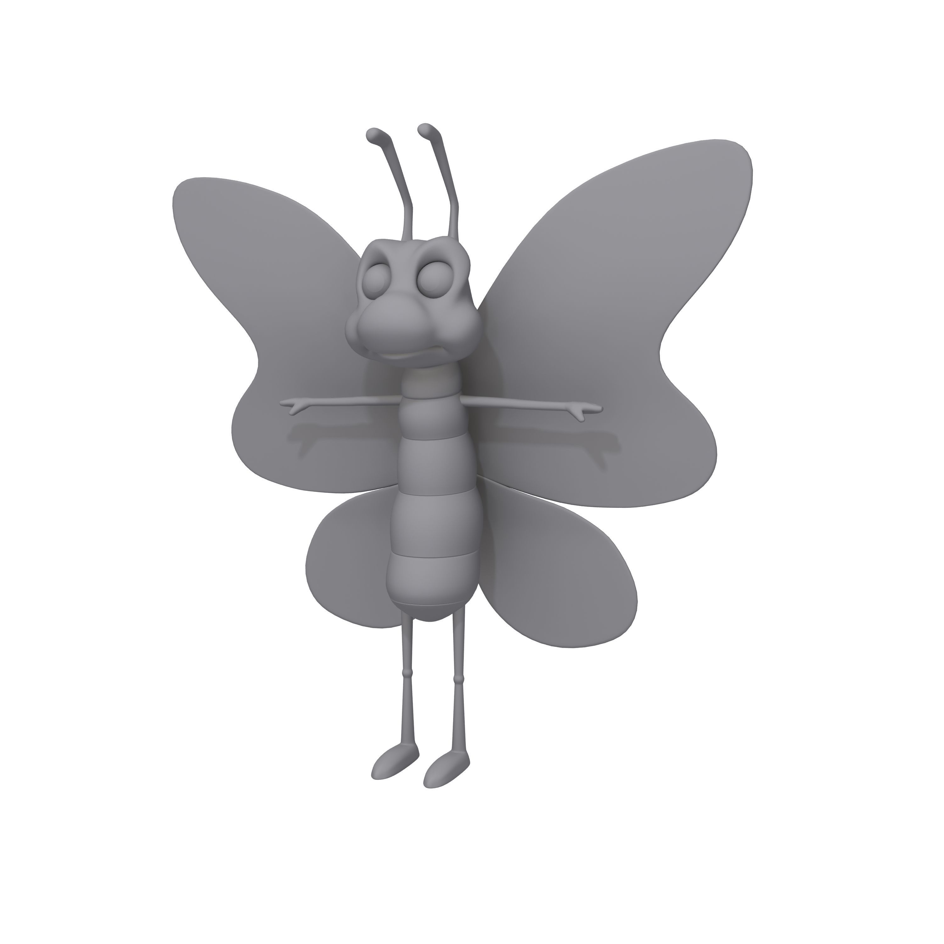 Butterfly Cartoon 3D model_17