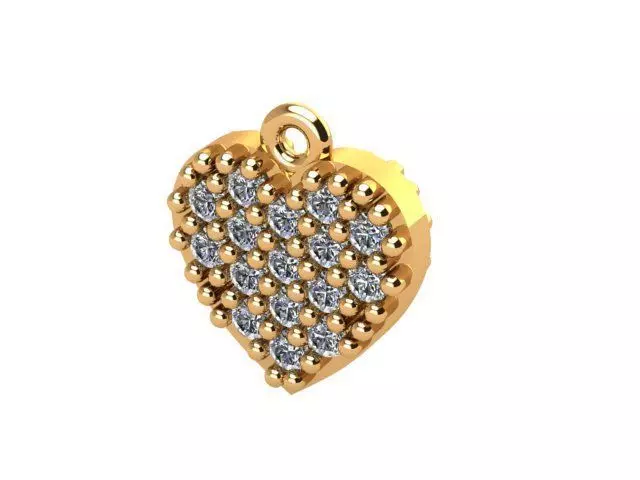 simple heart small necklace Free 3D print model
