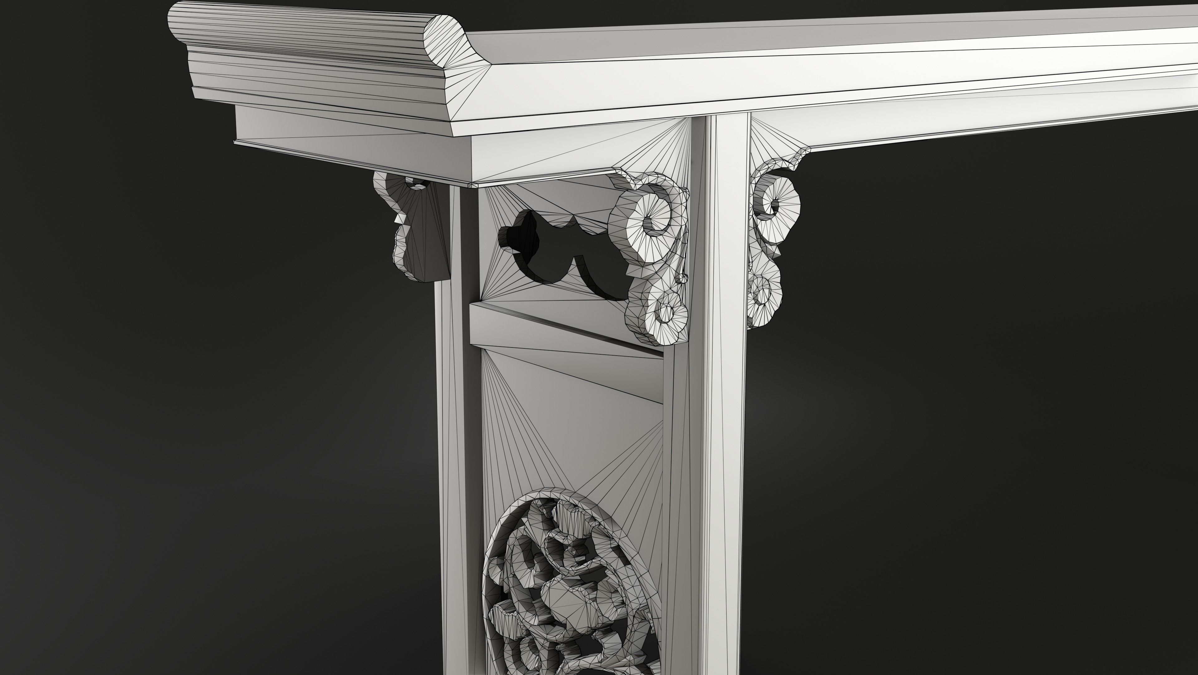 Chinese Table Game model Low-poly 3D model_2