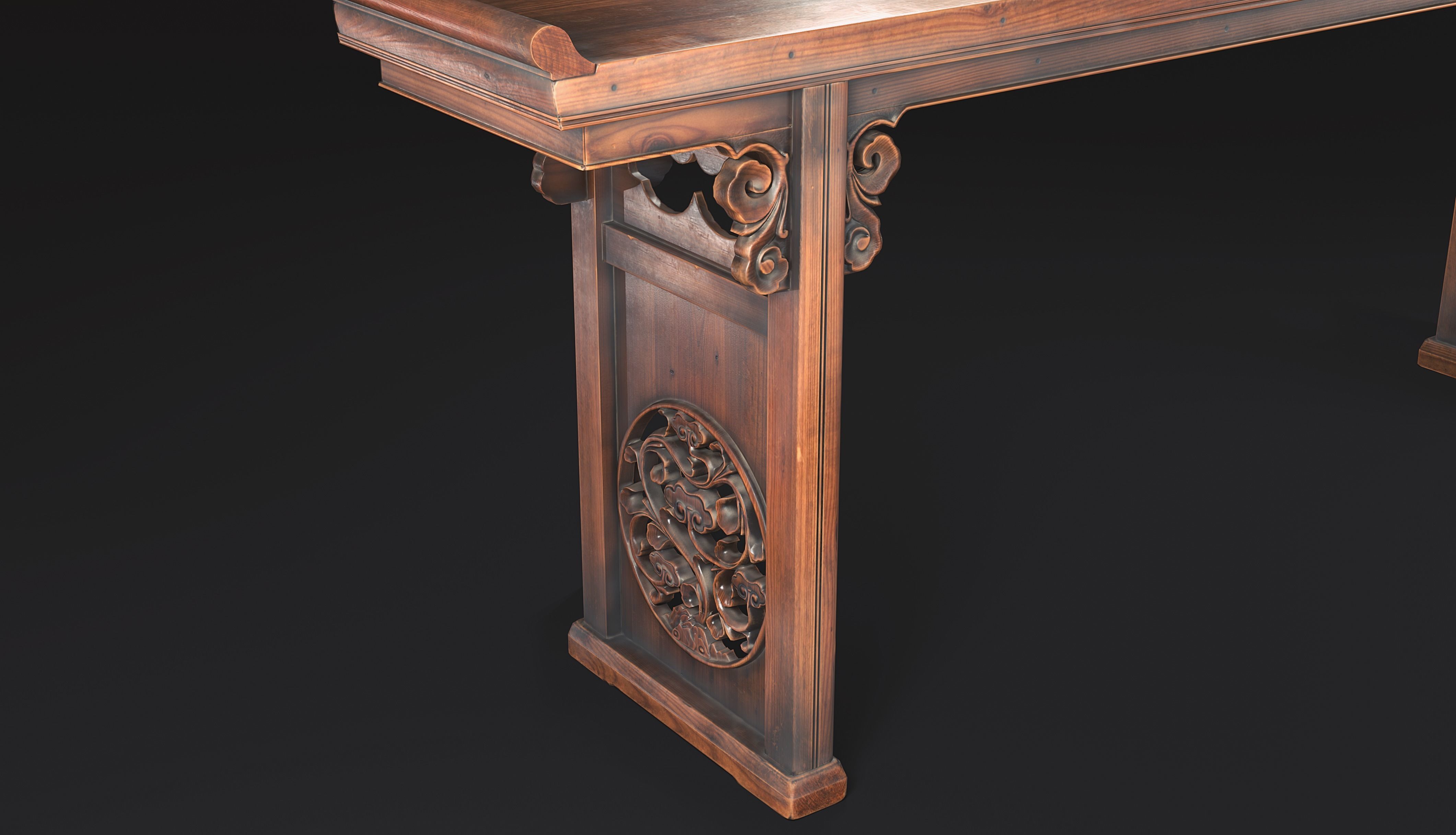 Chinese Table Game model Low-poly 3D model_1