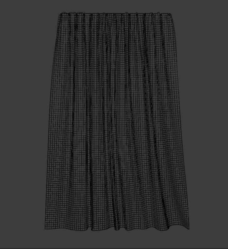 Curtain skirt Free 3D model_2