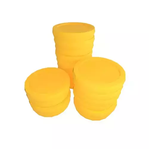 Pile of gold Coins v2 001 Low-poly 3D model