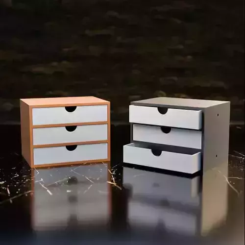 014L LA Unit 3 Drawer Horizontal 3D print model