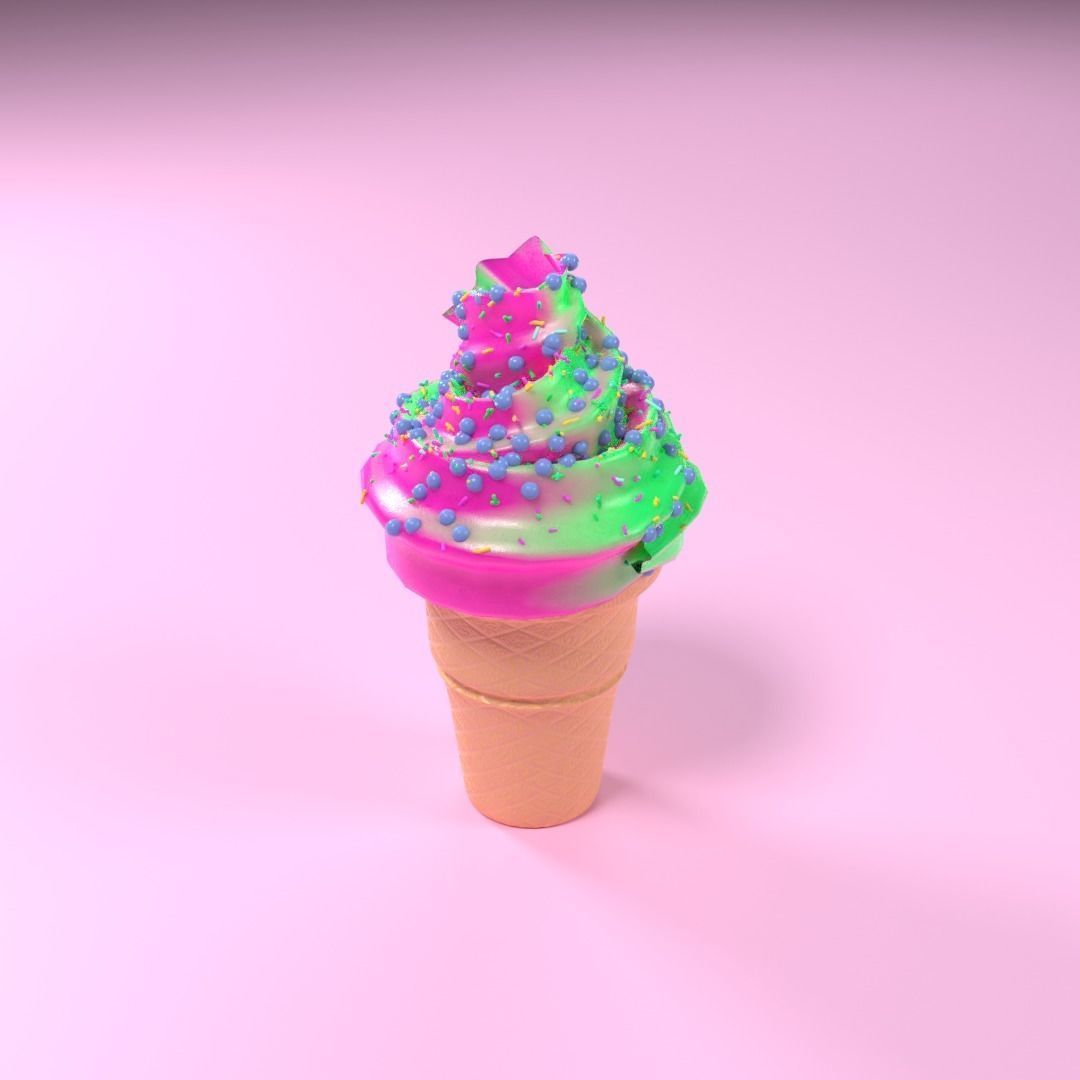Ice cream  Free 3D model_2