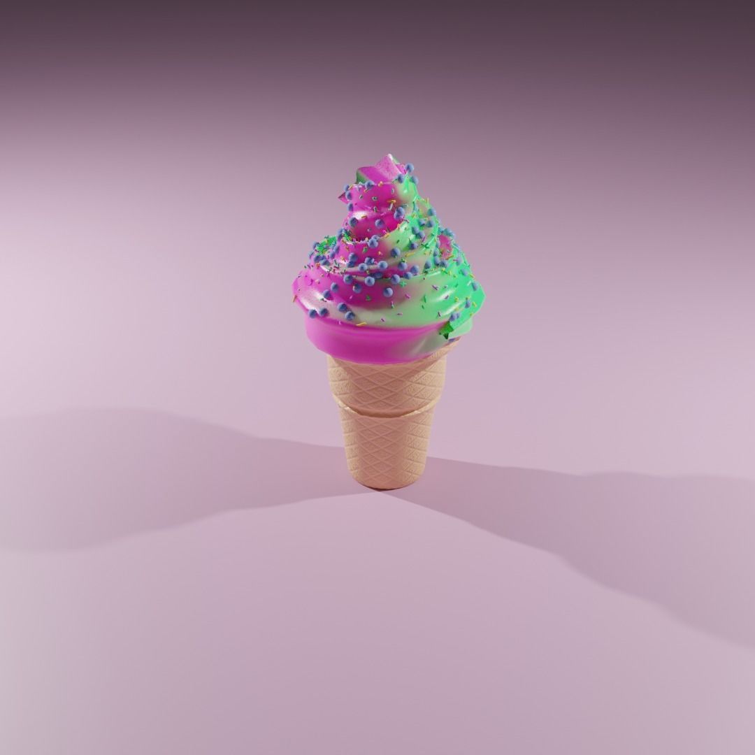 Ice cream  Free 3D model_1