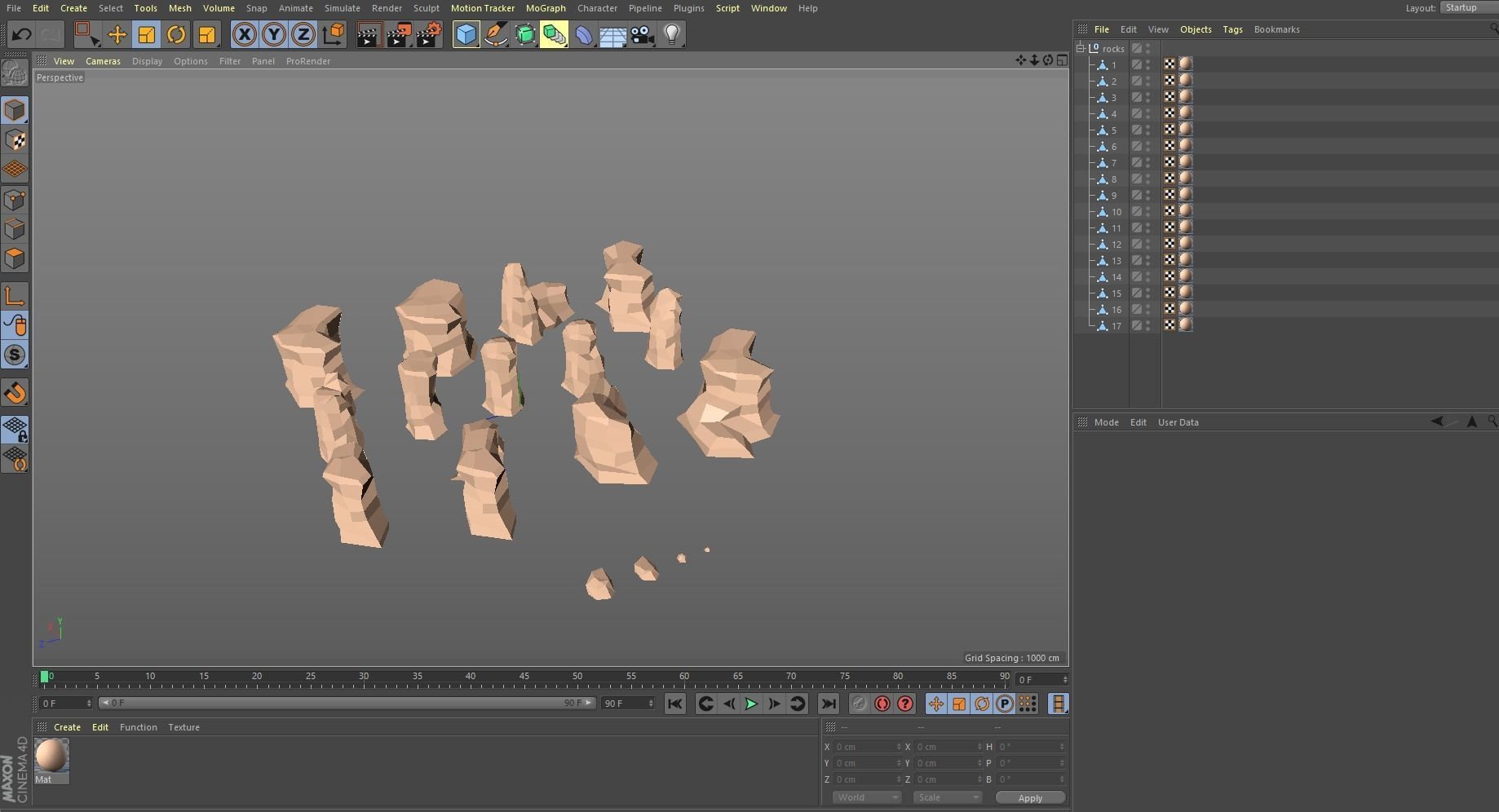 Low-poly Rock Set - Cartoon Desert Rocks Low-poly 3D model_13