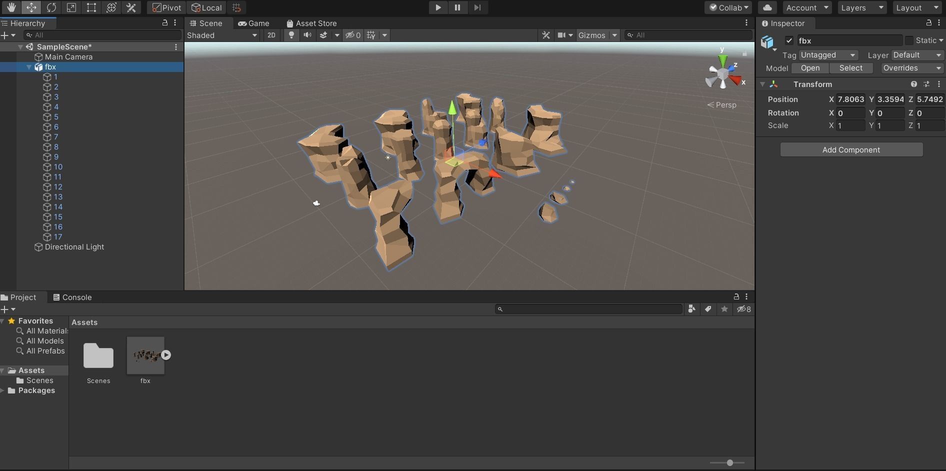 Low-poly Rock Set - Cartoon Desert Rocks Low-poly 3D model_9