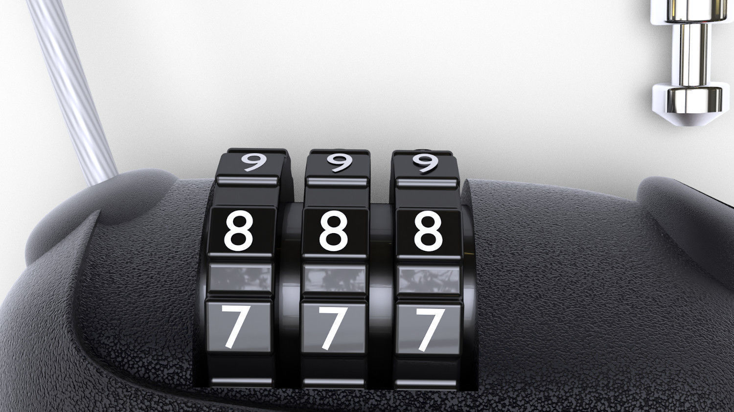 Retractable cable lock 3D model_7