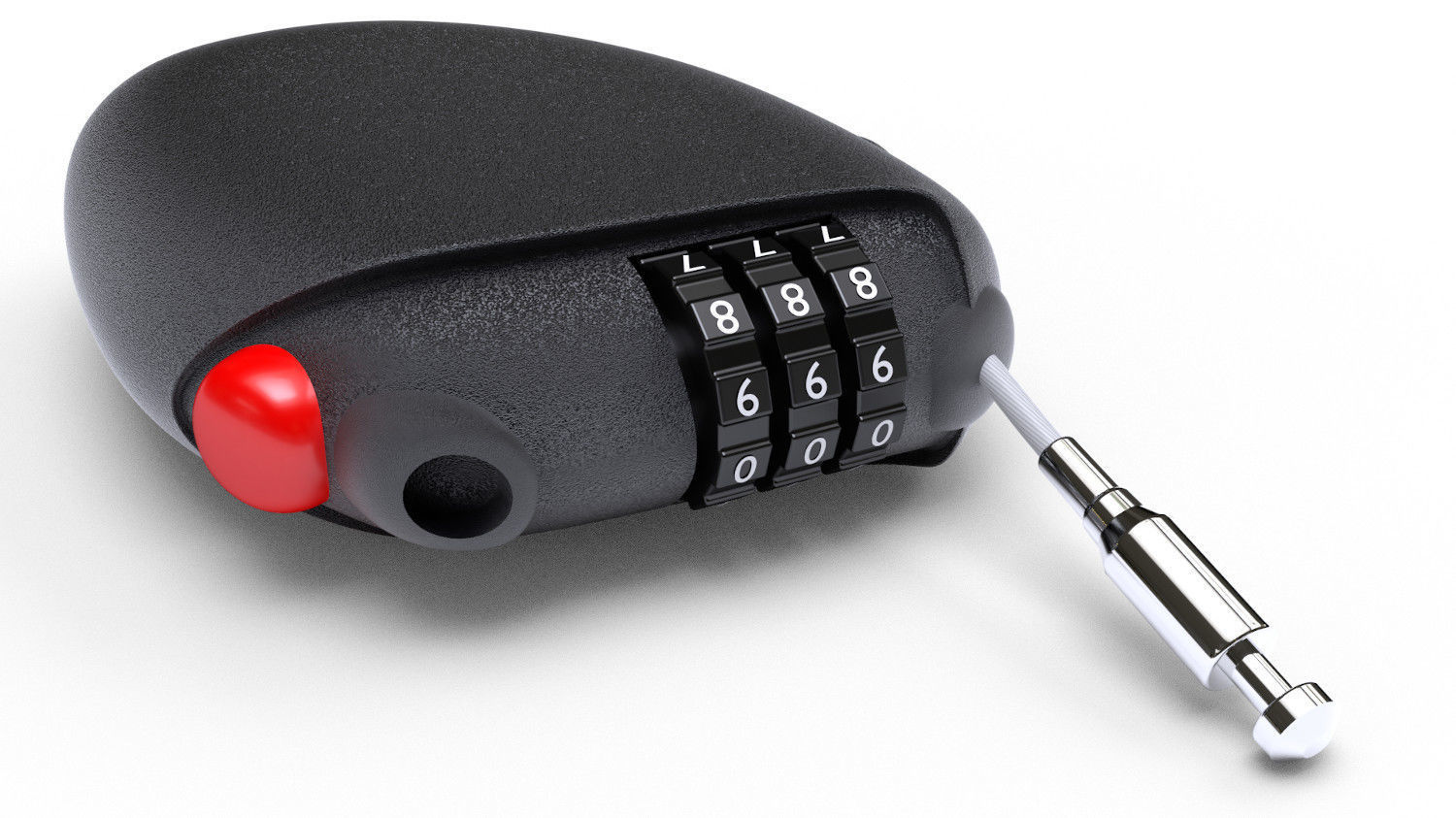 Retractable cable lock 3D model_5