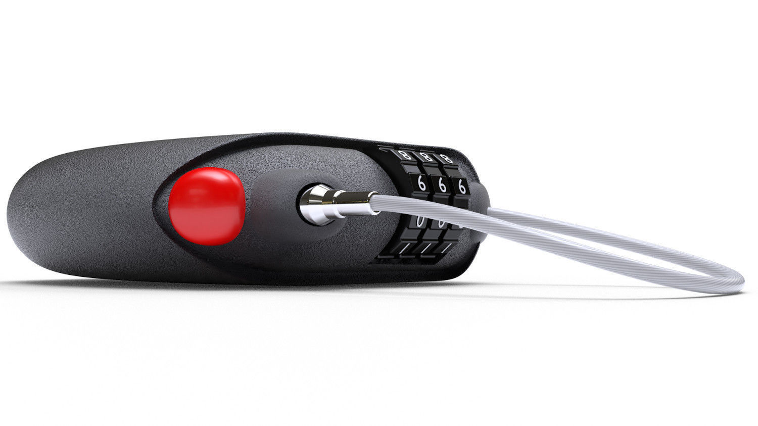 Retractable cable lock 3D model_4