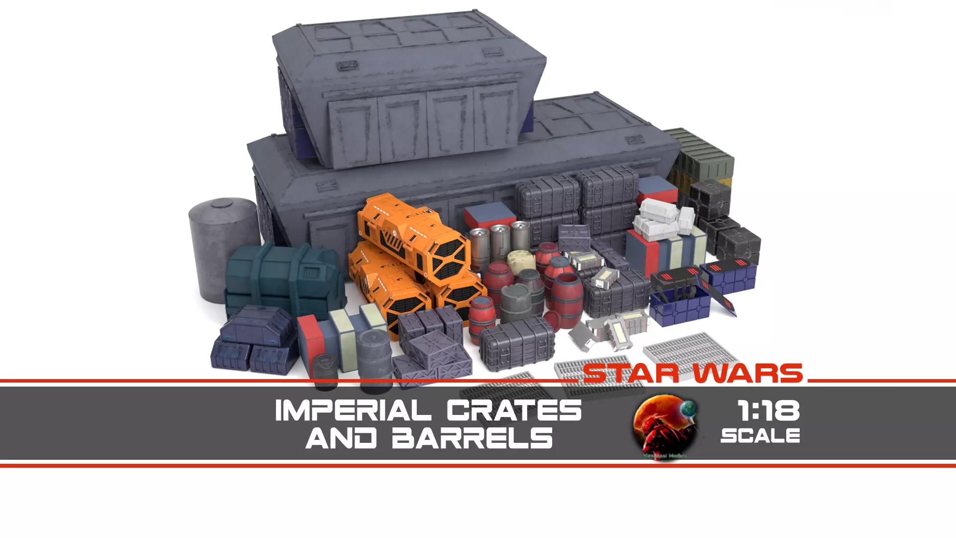 Imperial Crates and boxes Collection 1-18 scale Kenner Hasbro  _0